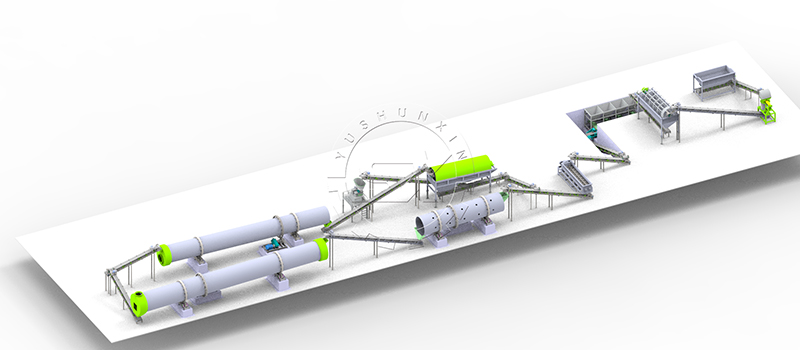 dolomite pellets drum churning granulation line